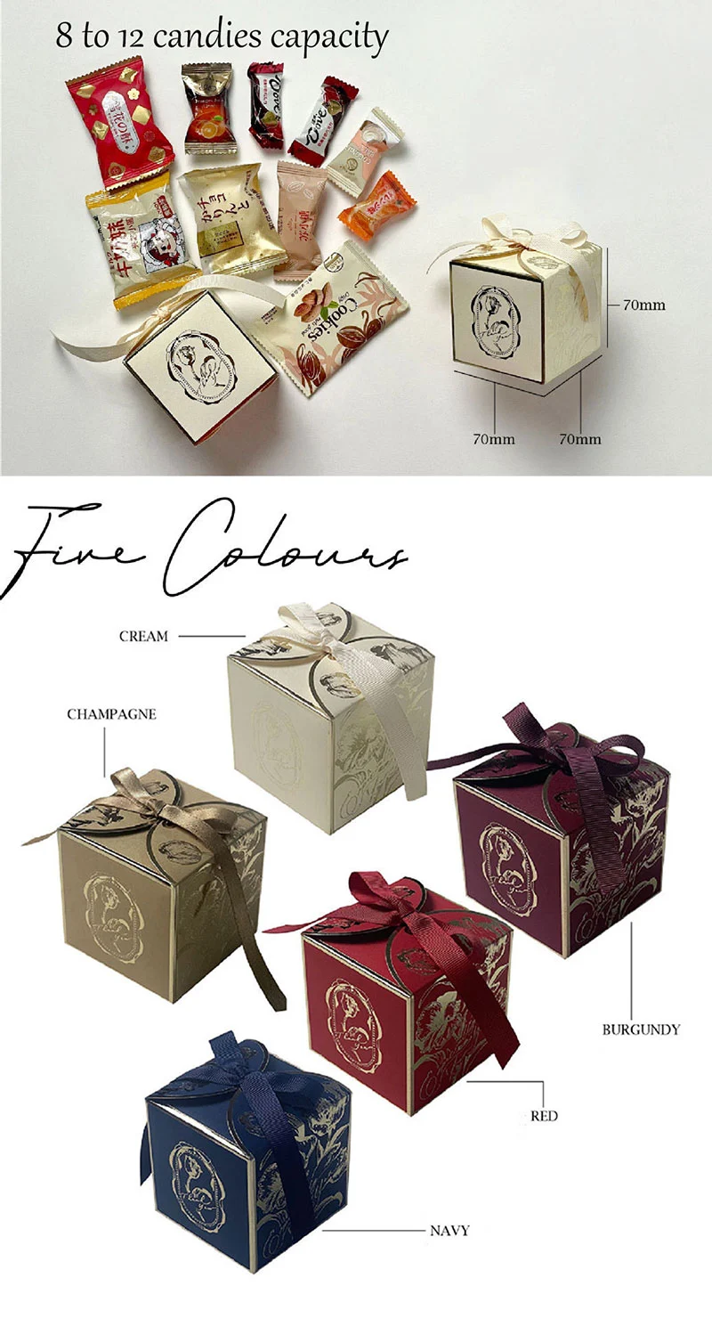 French Sugar Box Light Luxury Golden Candy Champagne Color Wedding Candy Box Wedding Accompanying Paper Gift Box French Sugar Box Light Luxury Golden Candy Champagne Color Wedding Candy Box Wedding Accompanying Paper Gift Box