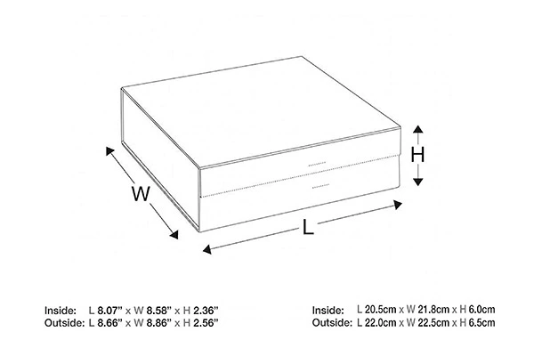 Luxury Rigid Magnetic Closure Gift Box With Dual Ribbons