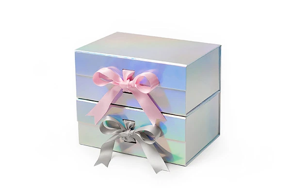 Luxury Rigid Magnetic Closure Gift Box With Dual Ribbons